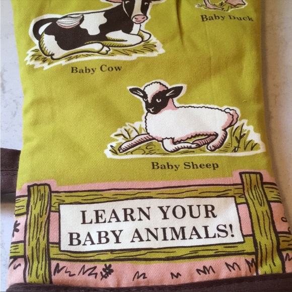 NWT Blue Q Learn Your Baby Animals! Oven Mitt - Picture 9 of 11